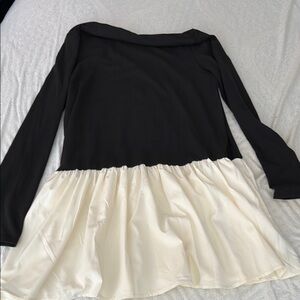 SHEIN Black and White Midi Dress